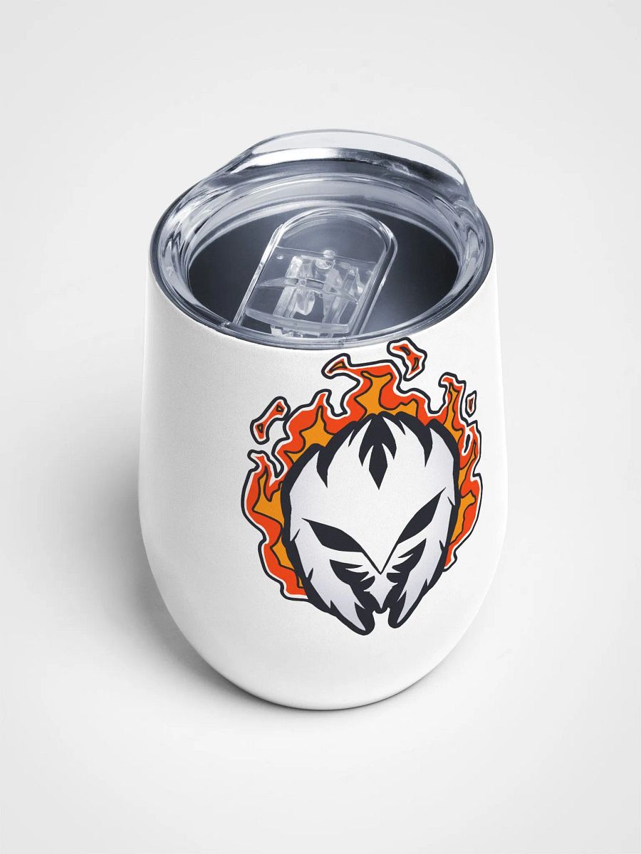 Mask Icon v2 (White) Wine Tumbler product image (4)