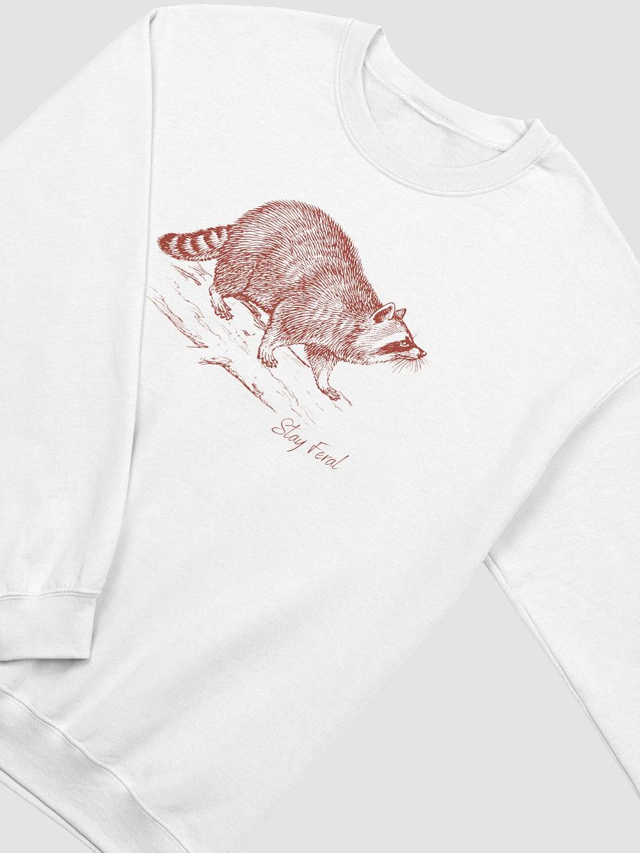 Stay feral raccoon Crewneck product image (3)