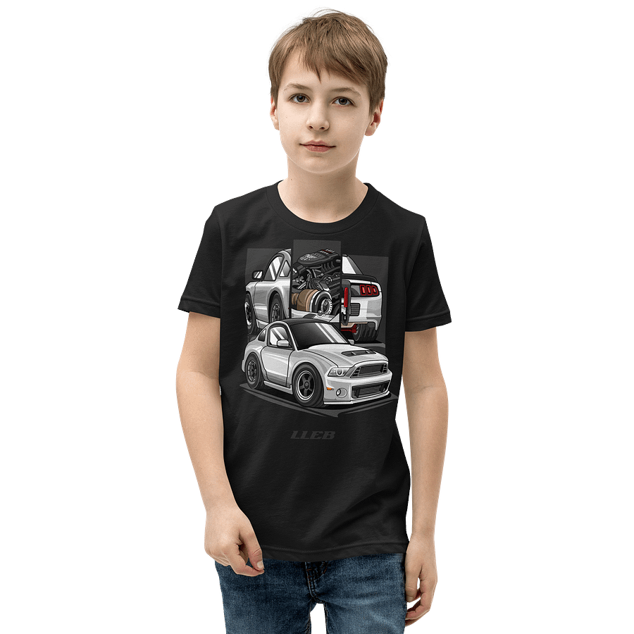 Elias' Mustang Youth Car Graphic Tee product image (1)