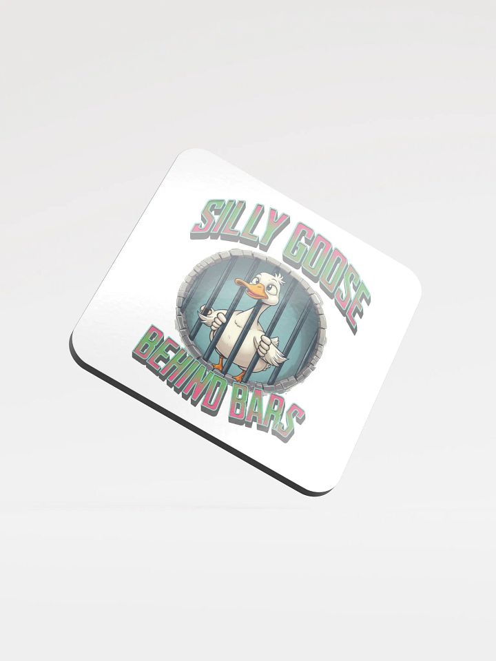 Silly Goose Behind Bars Glossed Cork Coaster product image (2)