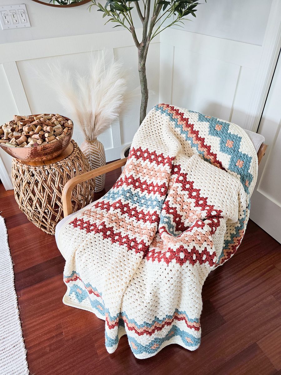 Gemstone Hues Crochet Blanket & Washcloth Pattern product image (8)
