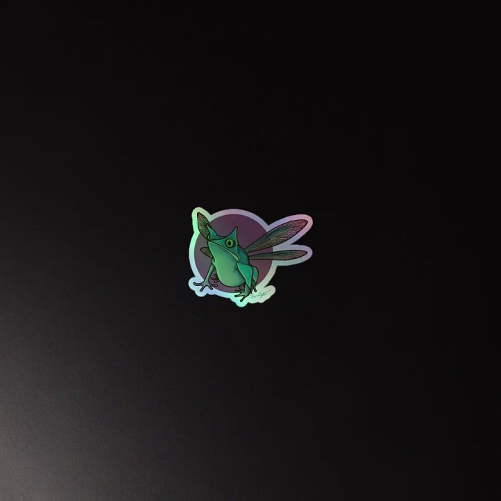 Dragonfly Frog Holo Sticker product image (4)