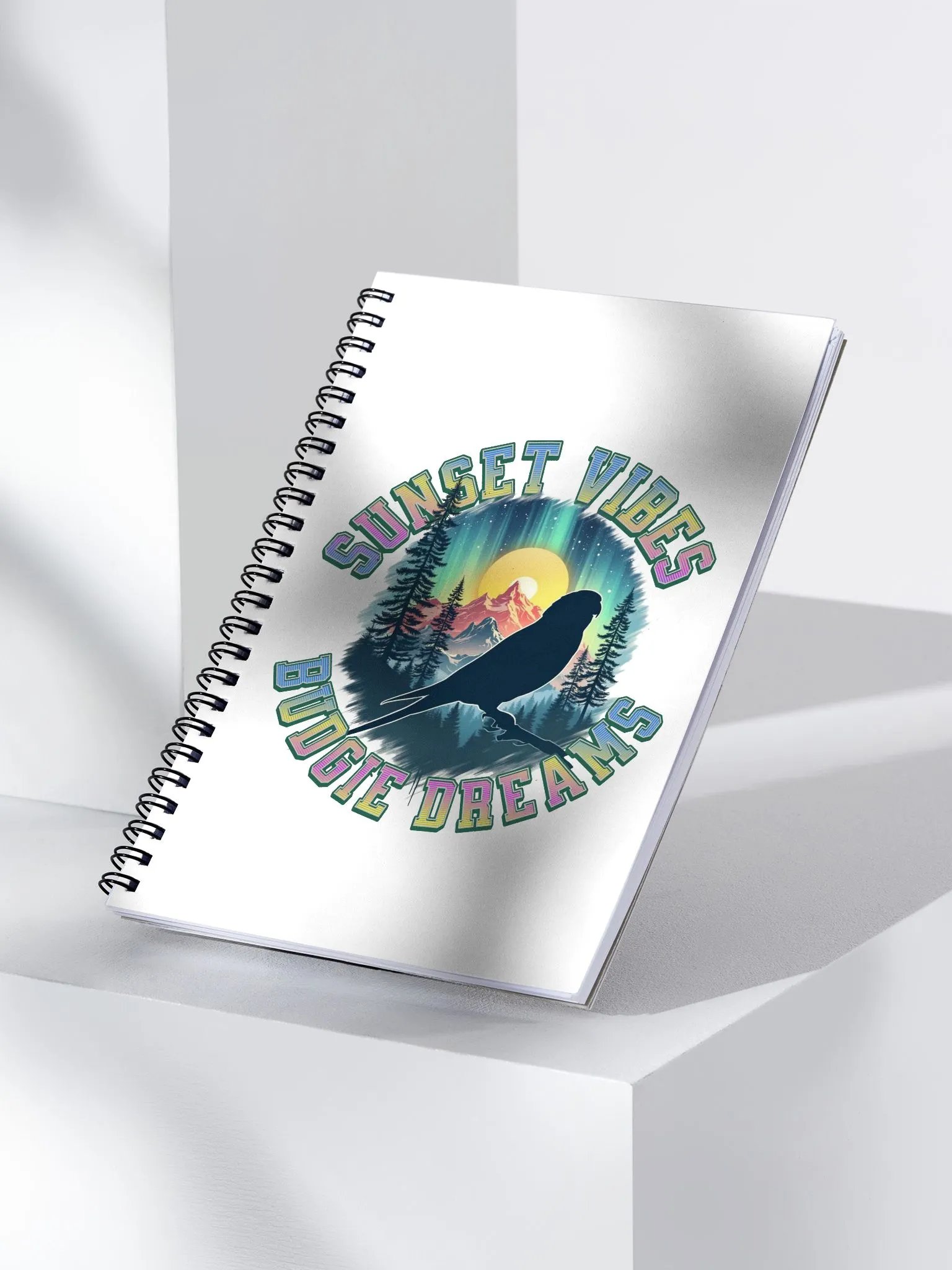 Sunset Vibes Budgie Dreams Spiral Notebook product image (3)