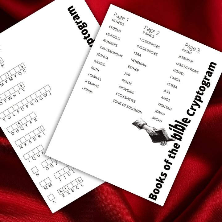 Books of the bible cryptograms | printable bible games, Large text Cryptogram product image (2)
