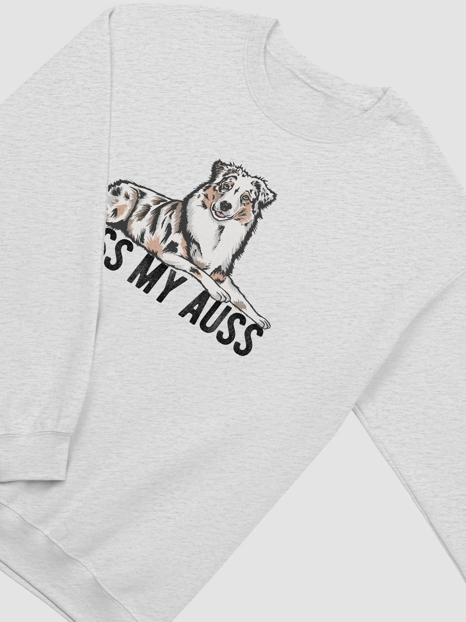 Kiss My Auss Sweatshirt for Australian Shepherd (Blue Merle) Dog Owners product image (24)