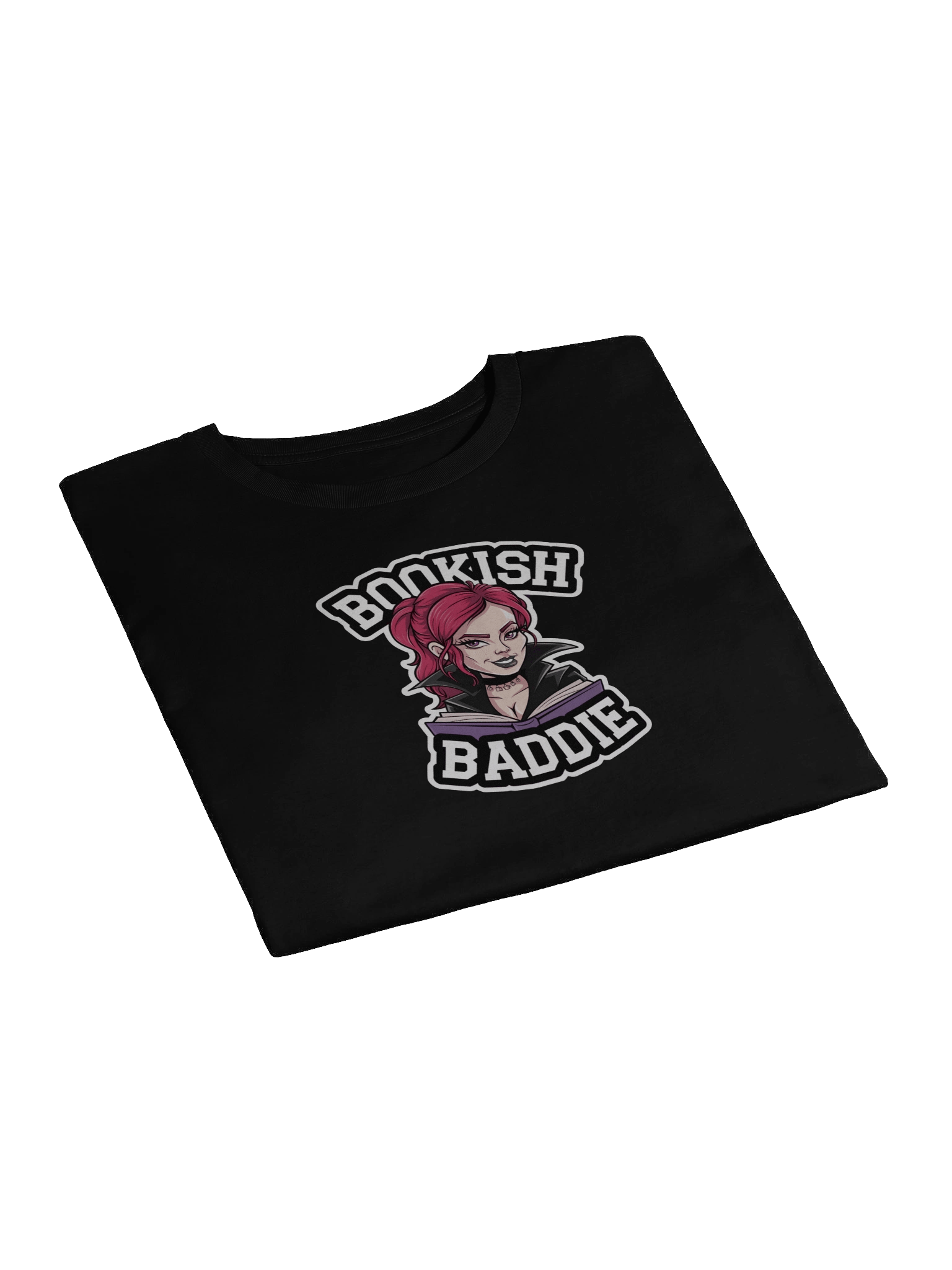 Bookish Baddie Vamp Crop Top - Black product image (3)