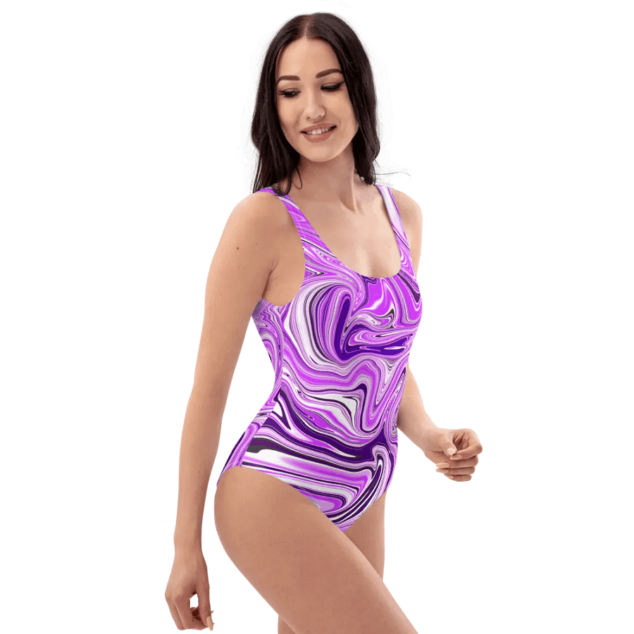 Swim Suit - Purple Digital Fluid Art product image (6)
