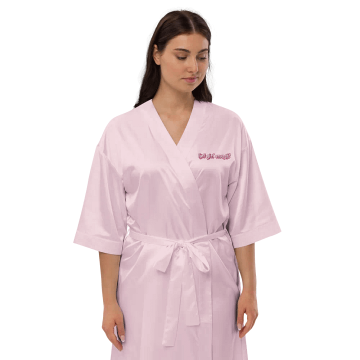 Hot Girl Enough? Pink Satin Robe product image (2)