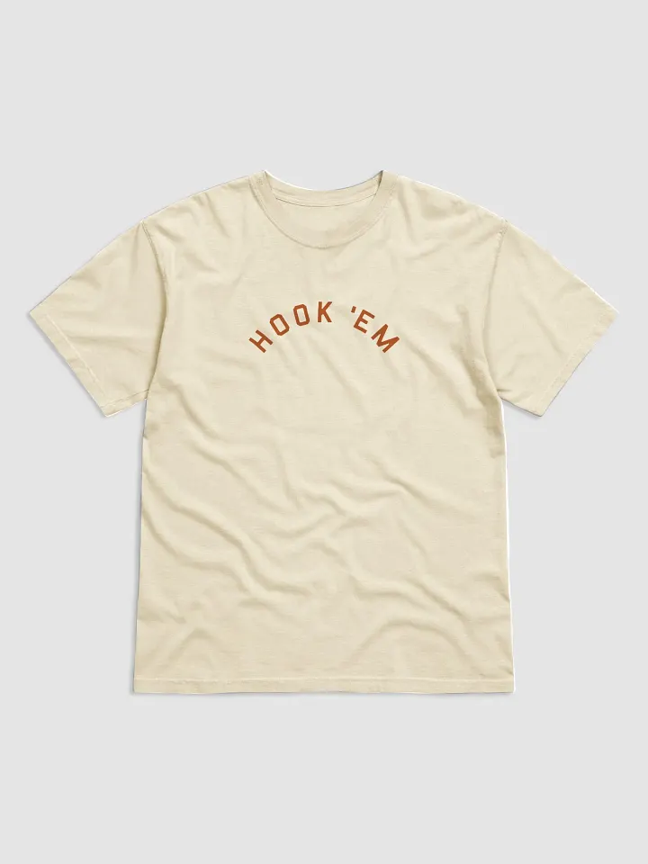 Hook 'Em T-Shirt on Ivory/White product image (2)