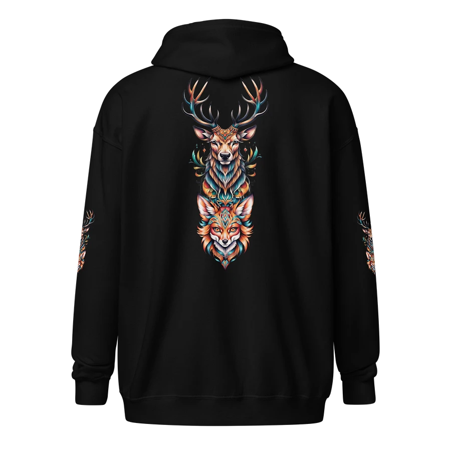 Colorfest Vixen Games Stag and Vixen back print zip up hoodie product image (1)