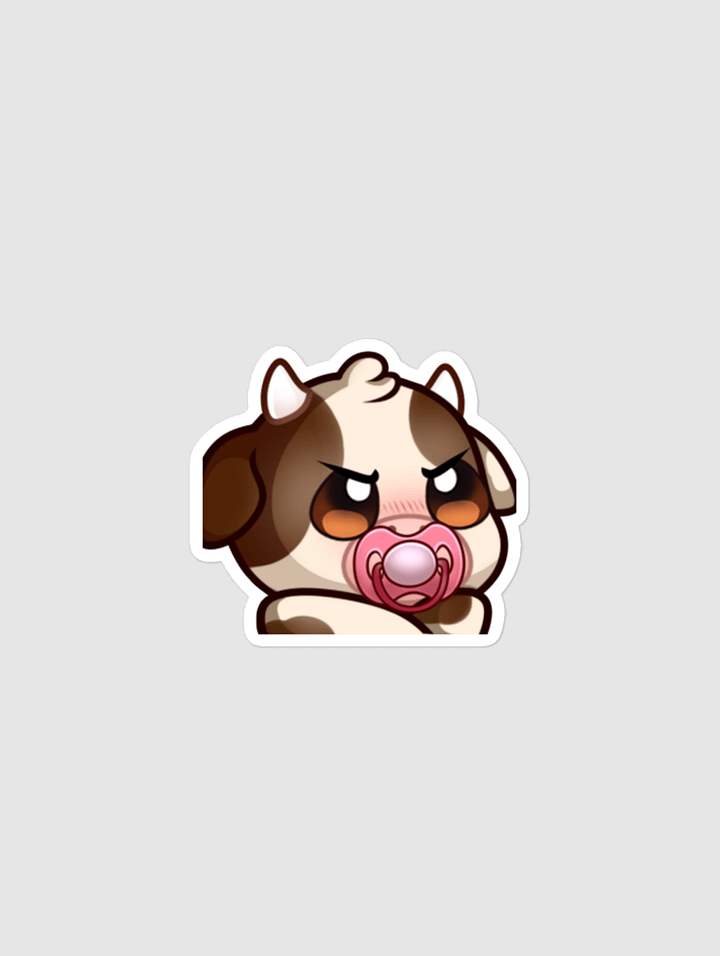 Grumpy Cow Emote Sticker product image (1)