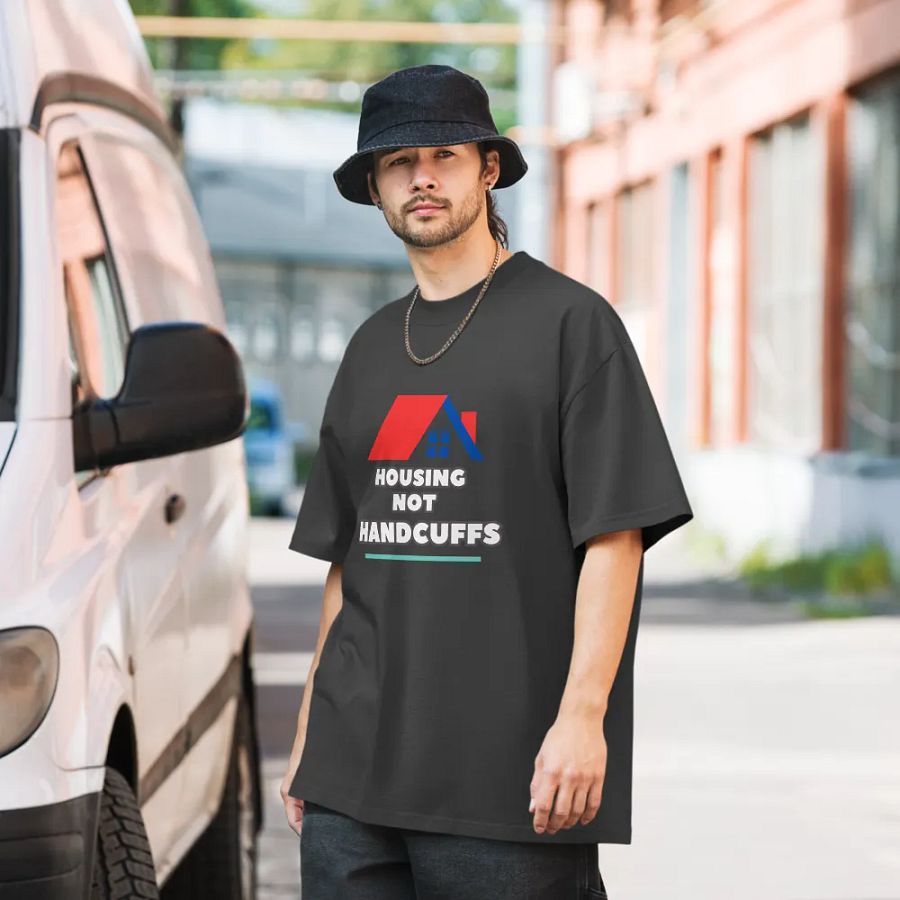 HOUSING NOT HANDCUFFS Oversized Faded Tee product image (6)