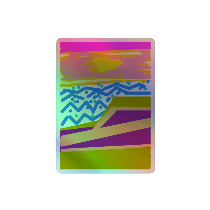 Sunset Waves Holographic Sticker Sheet product image (2)