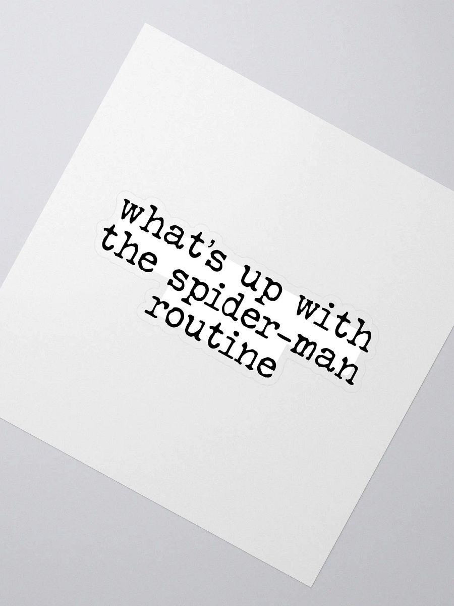 Spider-Man Routine Buddie Quote Sticker product image (2)