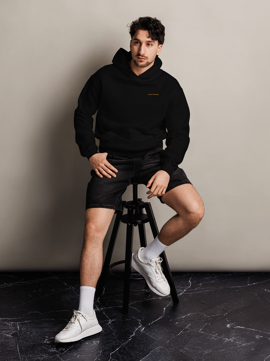 Minimal Hoodie // Black + Gold product image (3)