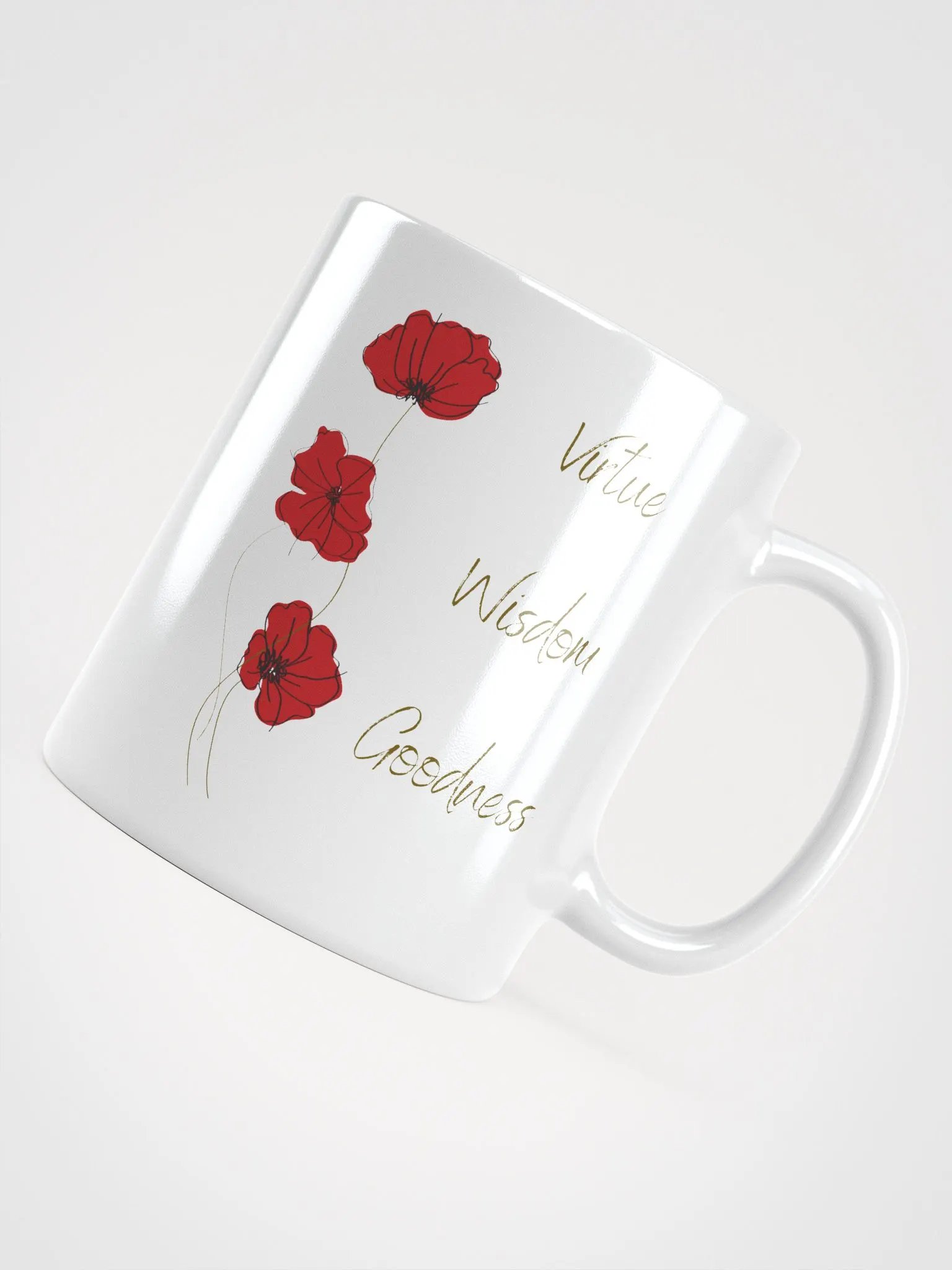 Virtue Wisdom Goodness Poppies Mug product image (4)