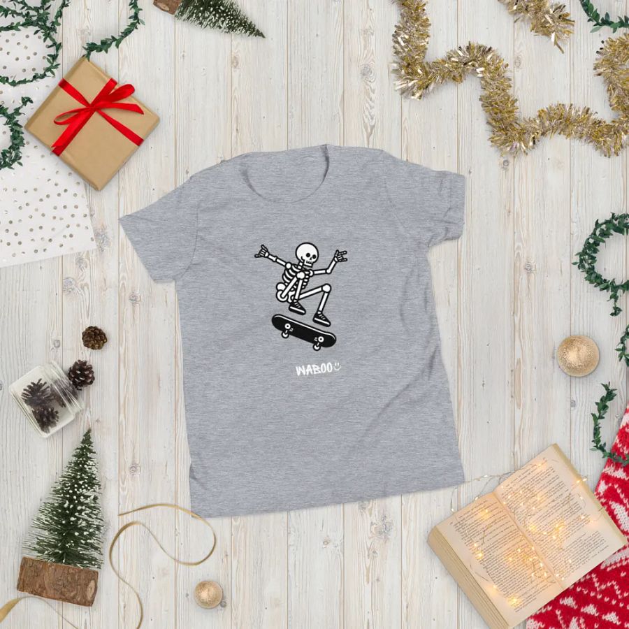 Skateboarding Skeleton Youth T-Shirt product image (145)