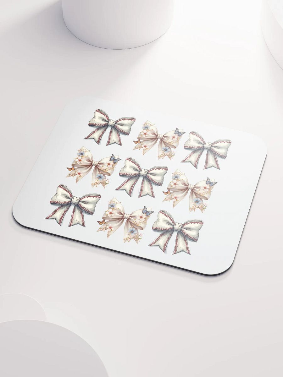 Spring Bows Baseball Floral Fantasy Mouse Pad product image (3)