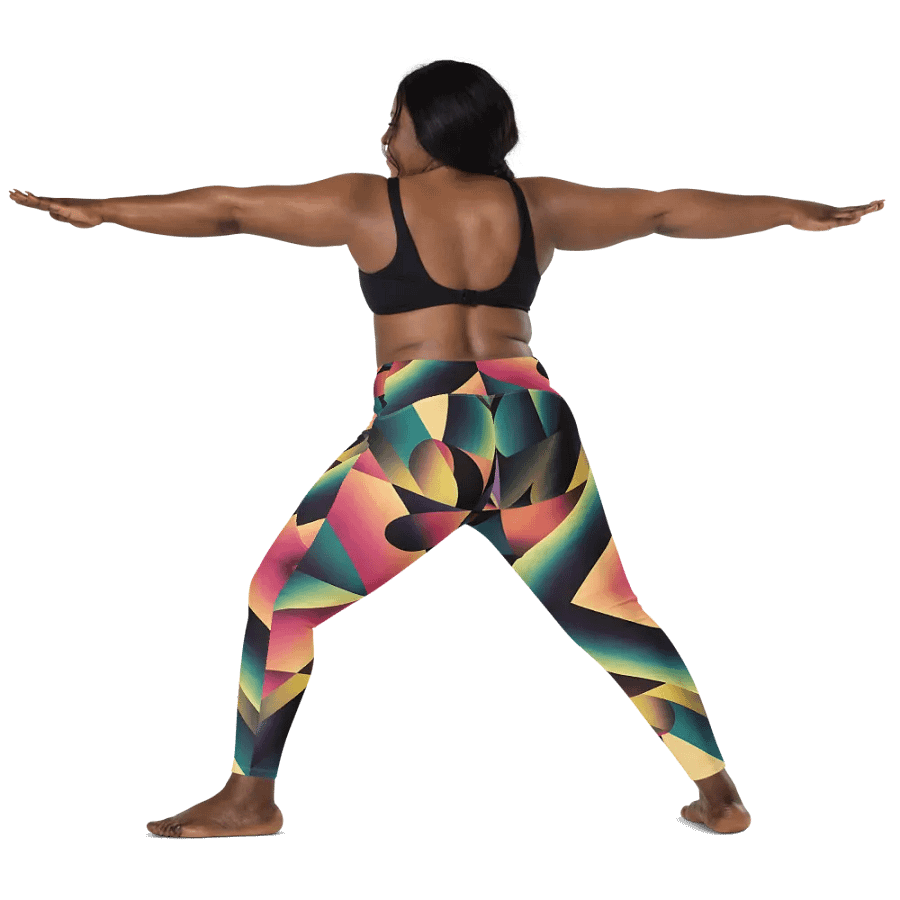 Abstract Lithographic Pattern Design Leggings with pockets - V7 product image (4)