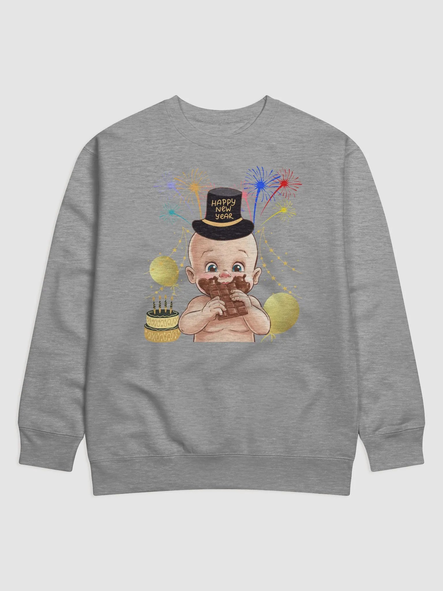 Baby New Year Eating Chocolate Sweatshirt product image (3)