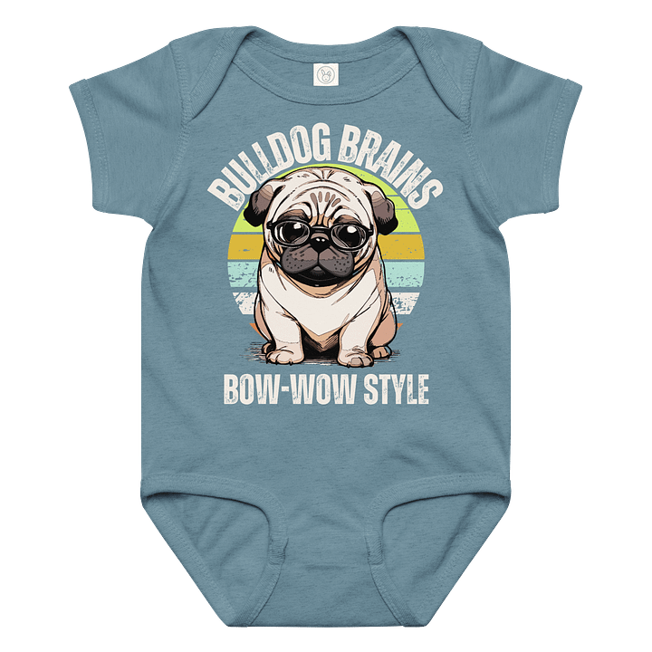 Bulldog Brains Bow-wow Style Baby Jumpsuit product image (2)