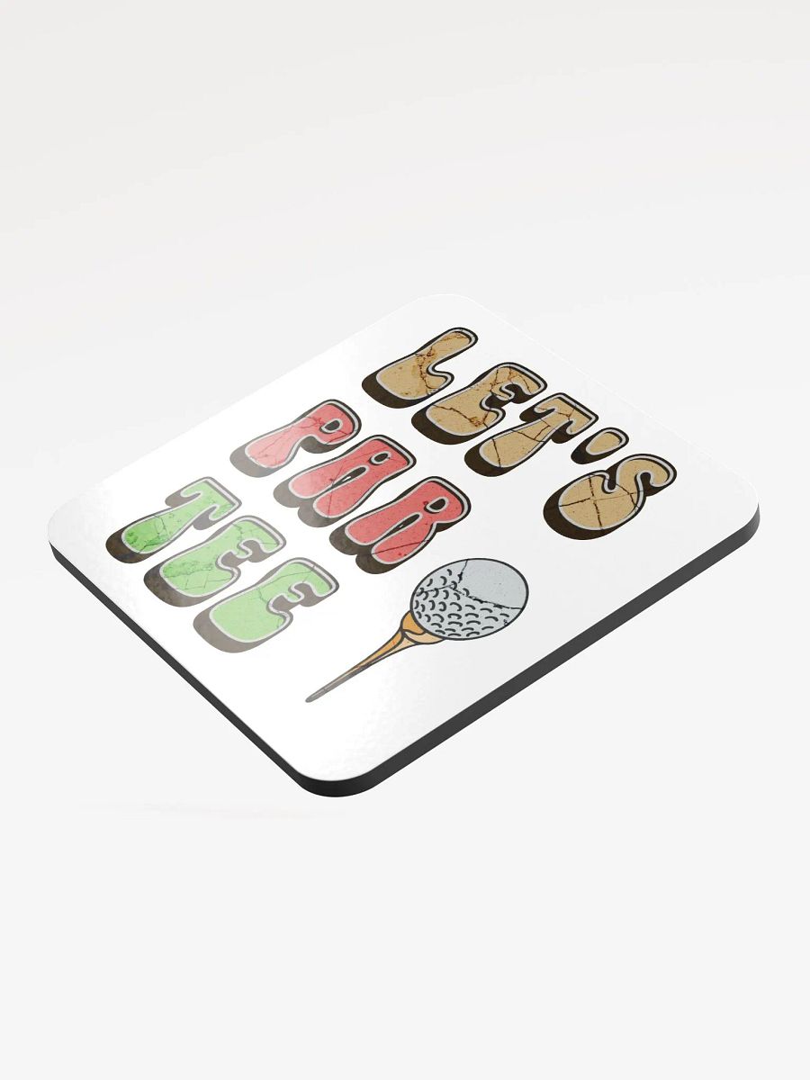 Lets Par Tee Golf Glossed Cork Coaster product image (4)