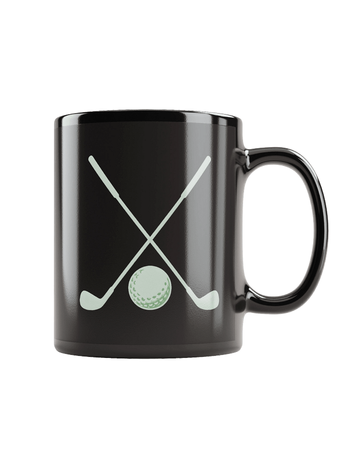 Swinging Golf Clubs Black Ceramic Coffee Mug product image (1)