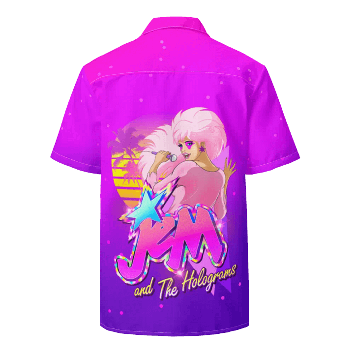 Jem Vaporwave Tribute Hawaiian Button up product image (1)