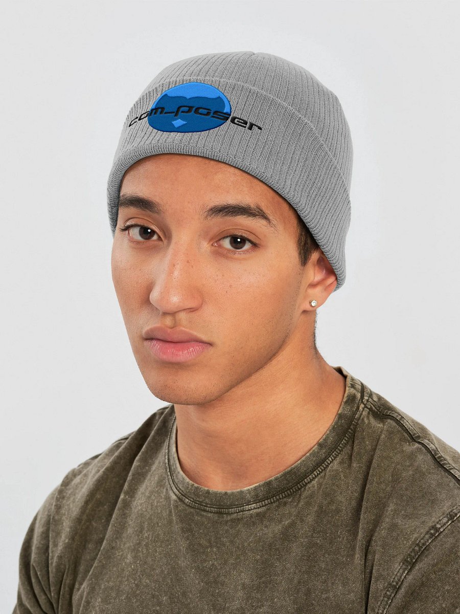 Poser Ribbed Beanie (Black Logo) product image (3)