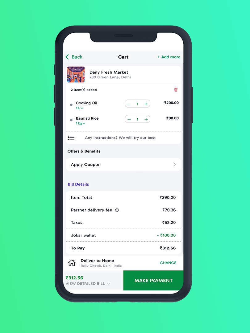 Ionic Jokar (All-in-One Delivery – Dunzo Clone) App Template product image (3)