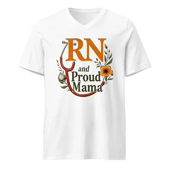 RN and Proud Mama V-Neck Tee product image (1)