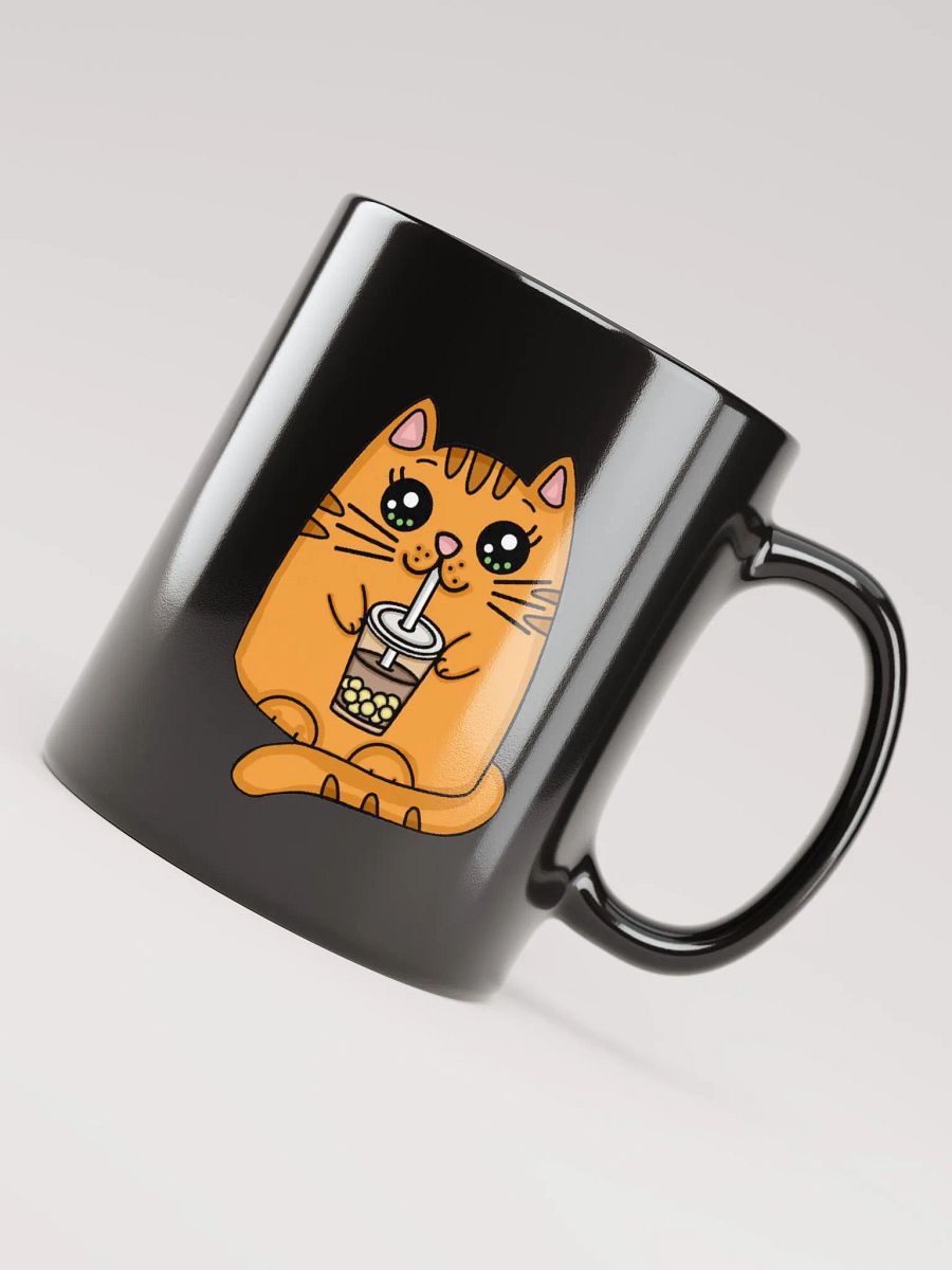 Cute Orange Cartoon Cat Drinking Boba product image (8)