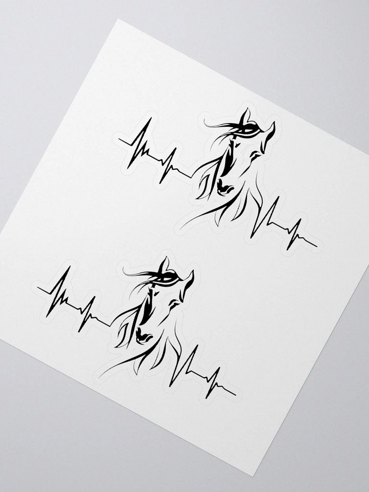 Horse Heartbeat Kiss Cut Stickers product image (2)