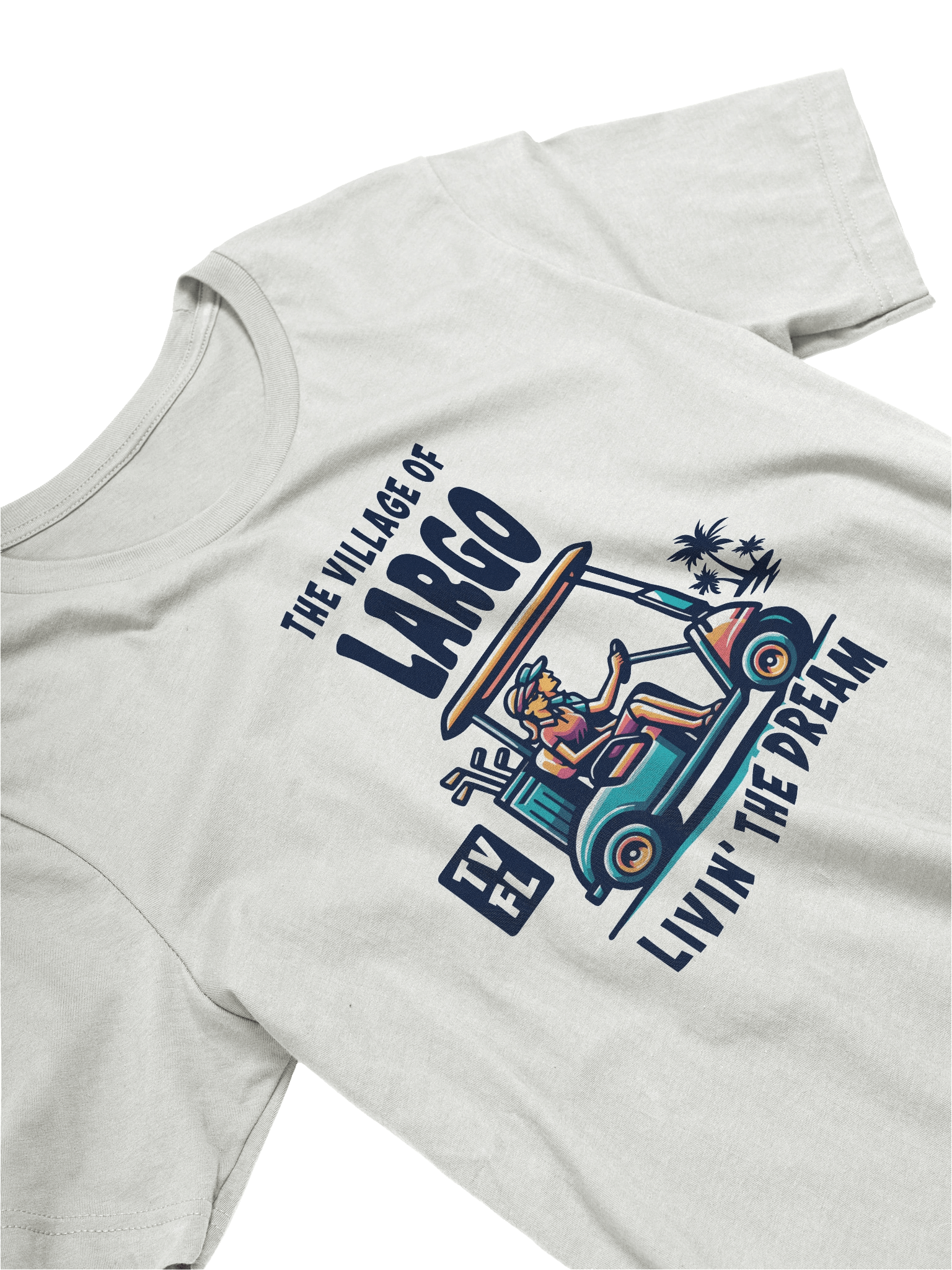 The Village of Largo TV FL Golf Cart Design T-Shirt product image (3)