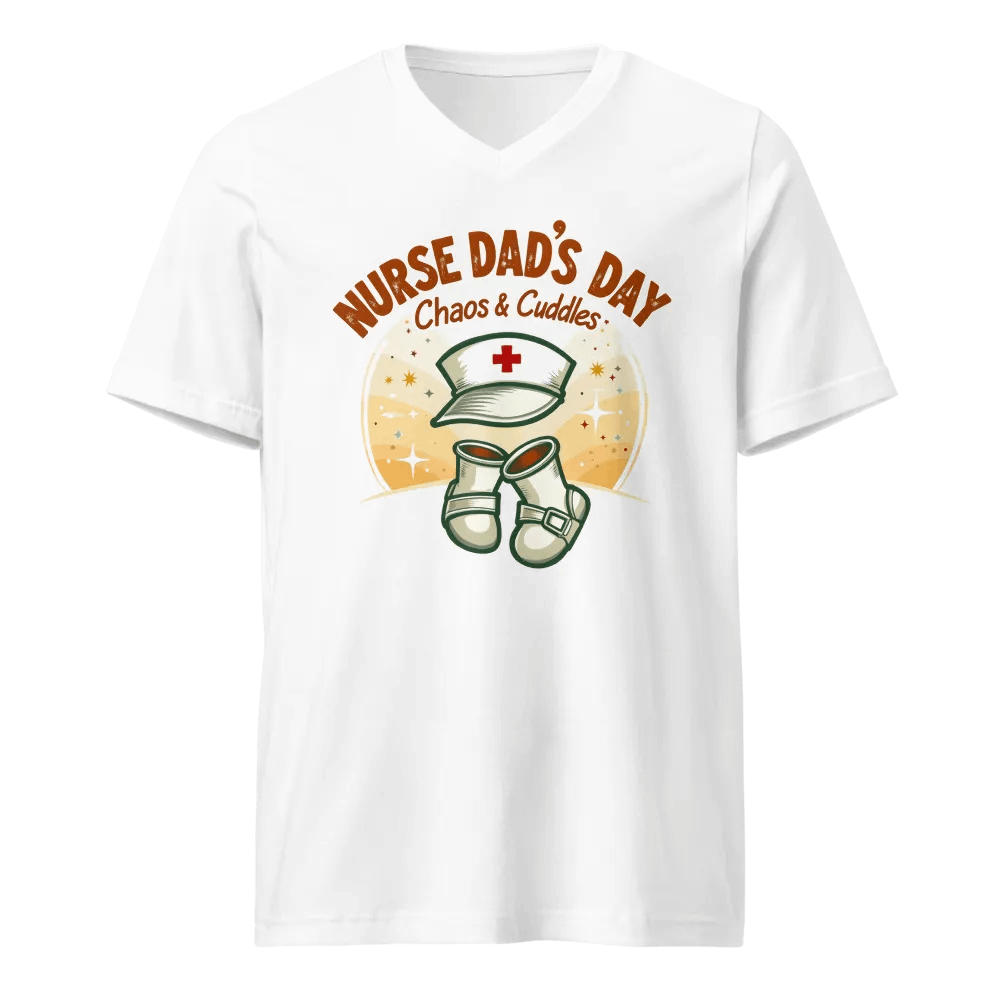 Chaos & Cuddles Nurse Dad's Day V-Neck Tee product image (1)