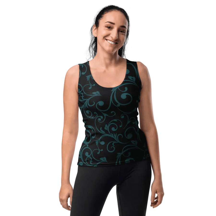 Dark Teal Twirl Top product image (10)