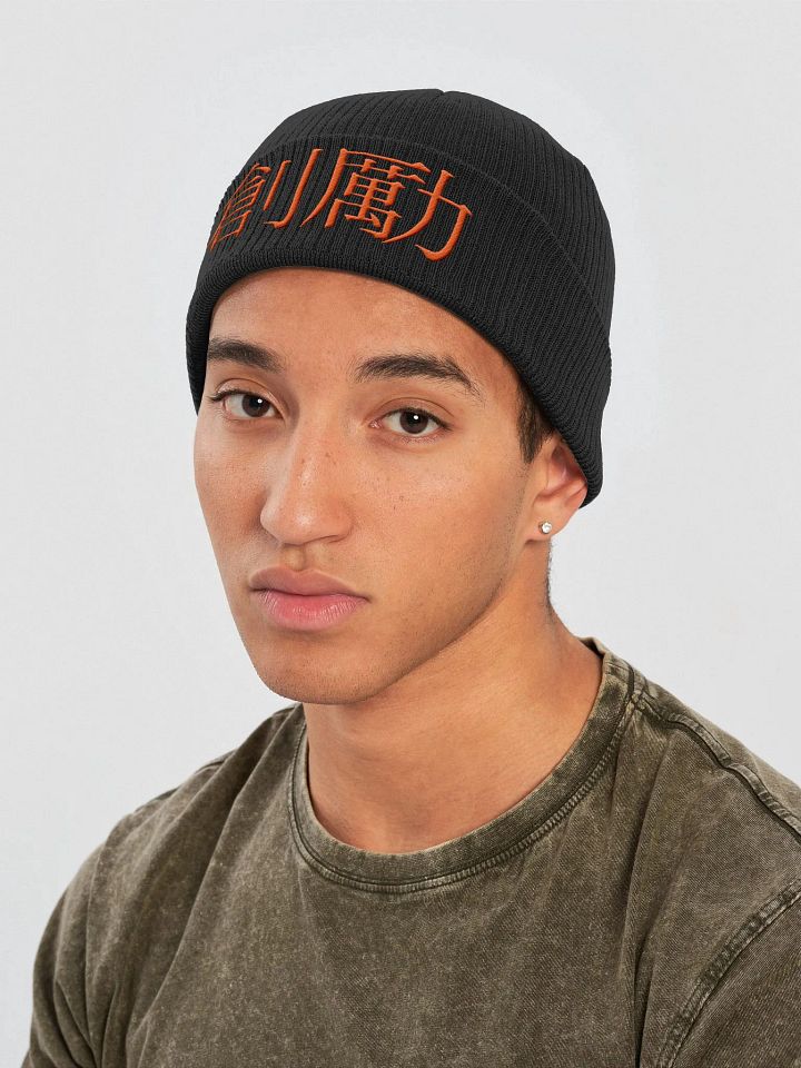 Create & Inspire Kanji Atlantis Organic Ribbed Beanie product image (1)