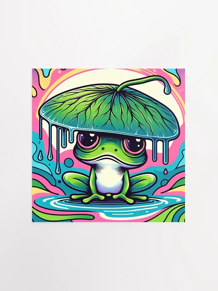 Colorfull Retro Frog Poster in Five Sizes product image (1)