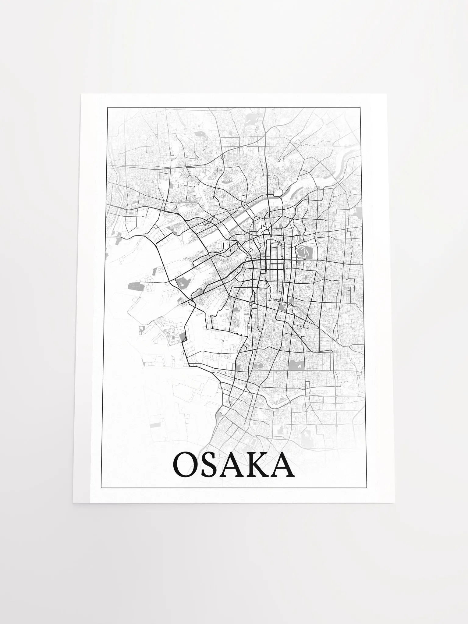 Osaka, Japan , city map print product image (18)