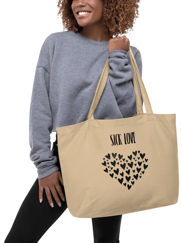 Dark Heart Organic Tote Bag product image (1)