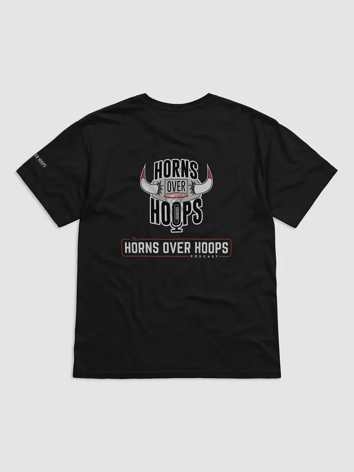 Horns Over Hoops Podcast Thumbnail Logo T-Shirt product image (14)