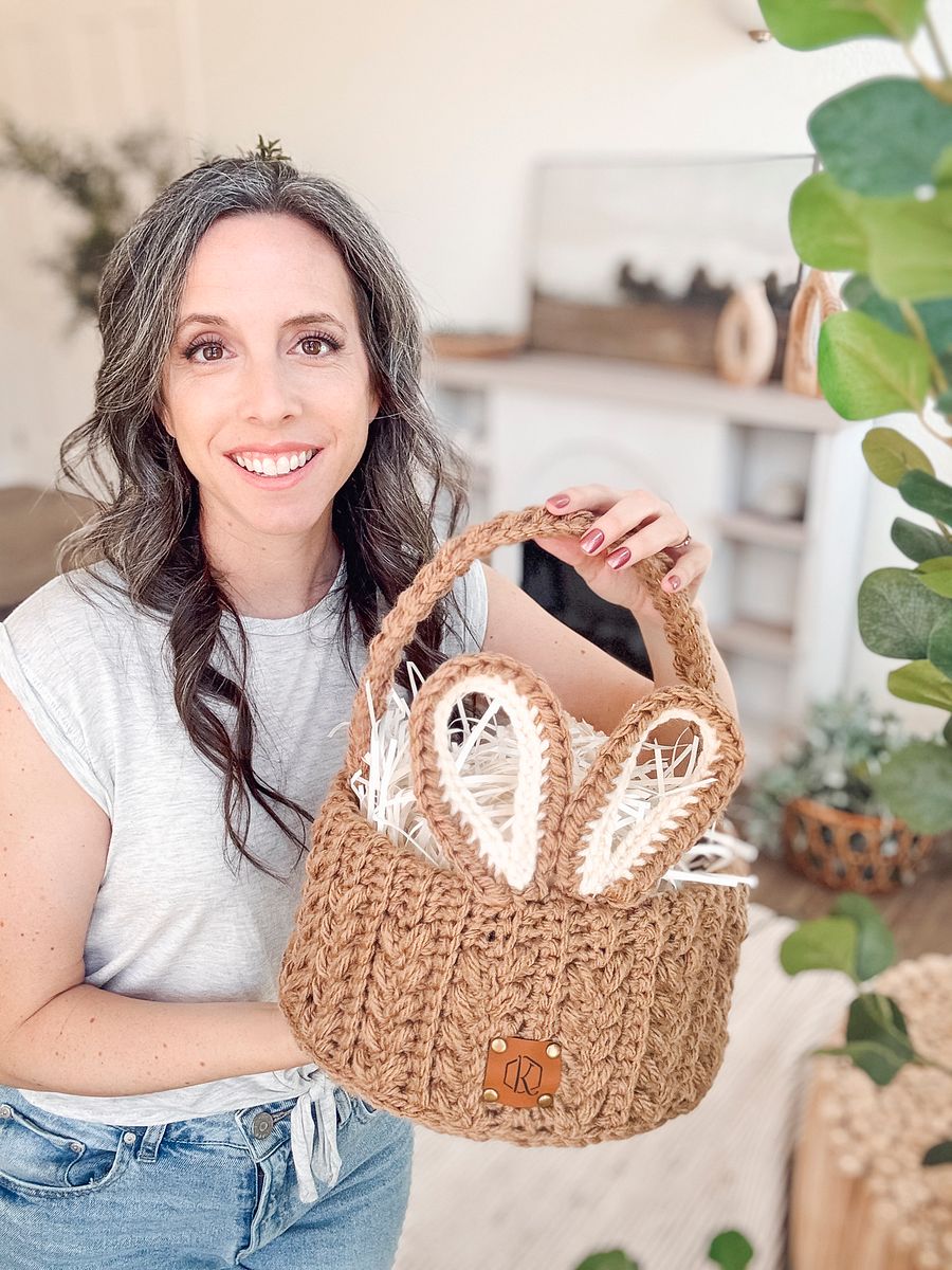 Wheat Stitch Easter Bunny Basket Pattern product image (5)