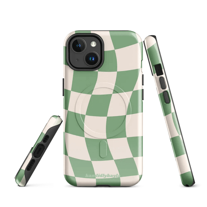Wavy Checks (green) product image (1)