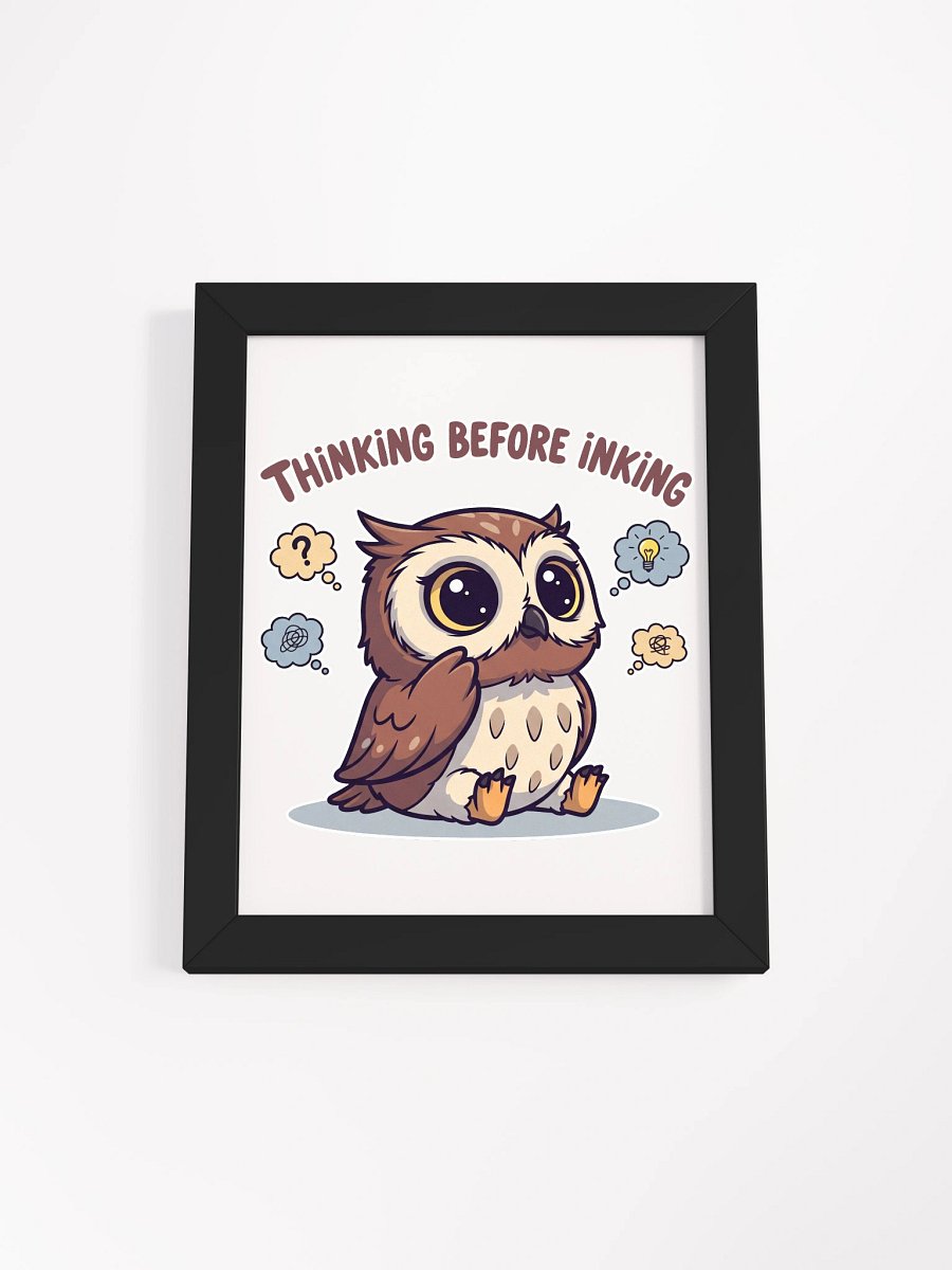 Overthinking Owl Framed High-Quality Matte Poster product image (1)