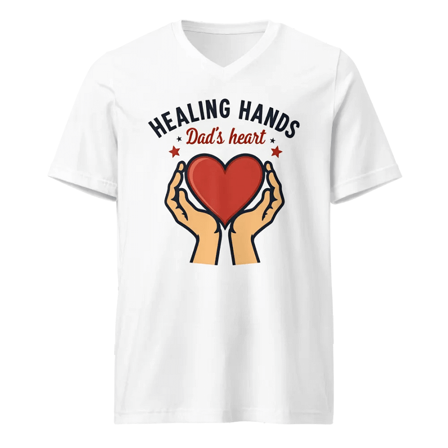 Healing Hands Dad's Heart V-Neck Tee product image (1)