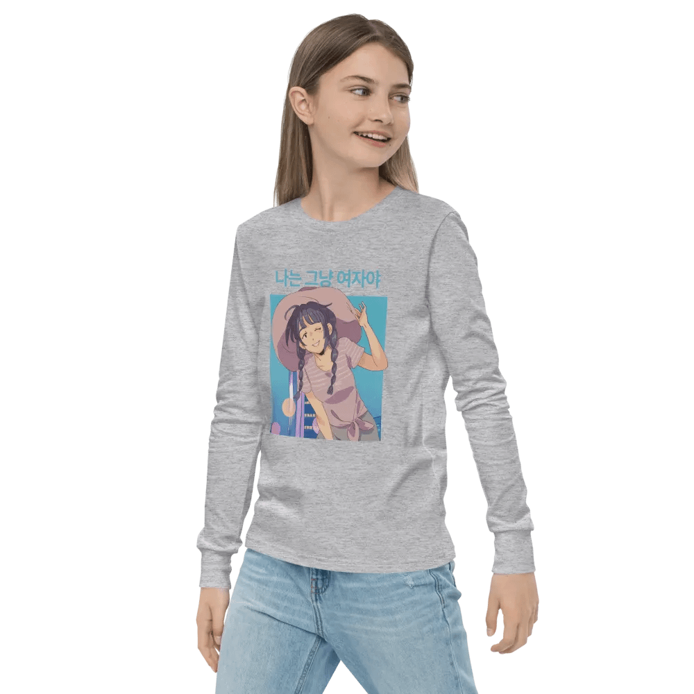 Just A Girl Korean Youth Long Sleeve Tee product image (16)