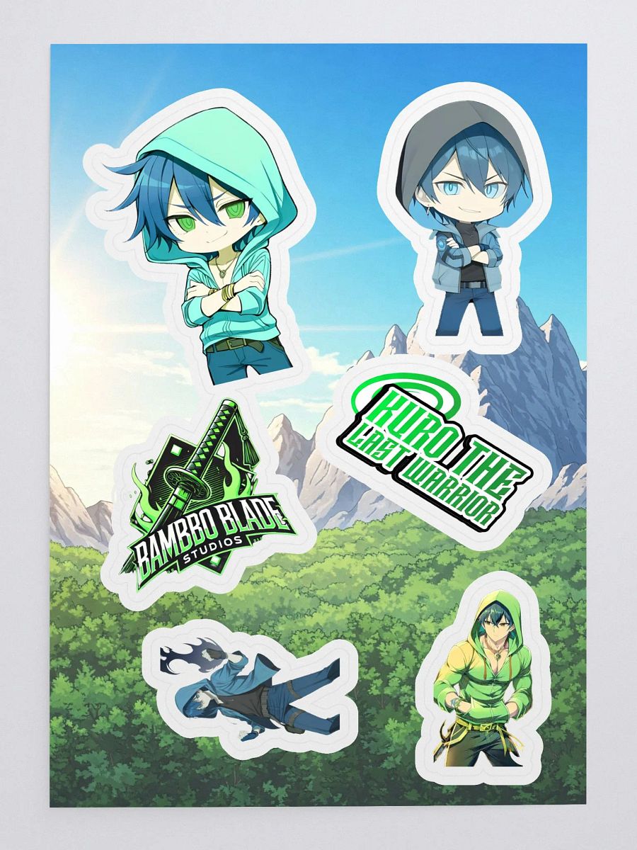 kuro and kai Chibi & logo Squad Sticker Sheet product image (3)