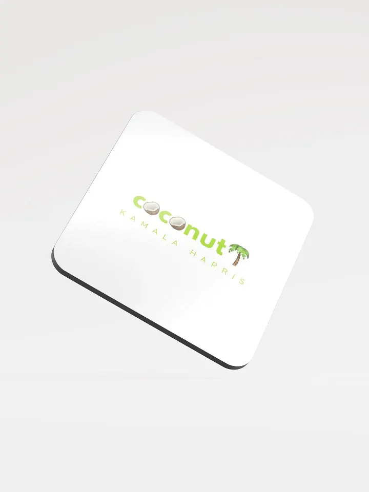 Coconut Tree x Kamala Harris Glossed Cork Coaster product image (1)