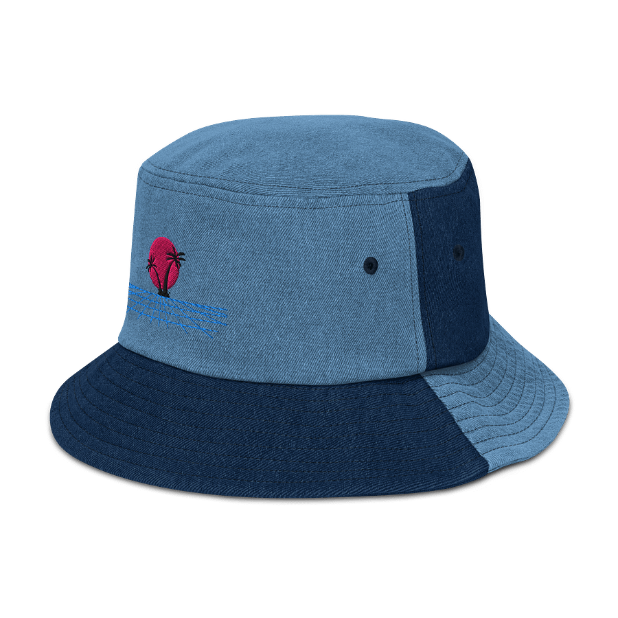 Synthwave Sunset Denim Bucket Hat product image (4)