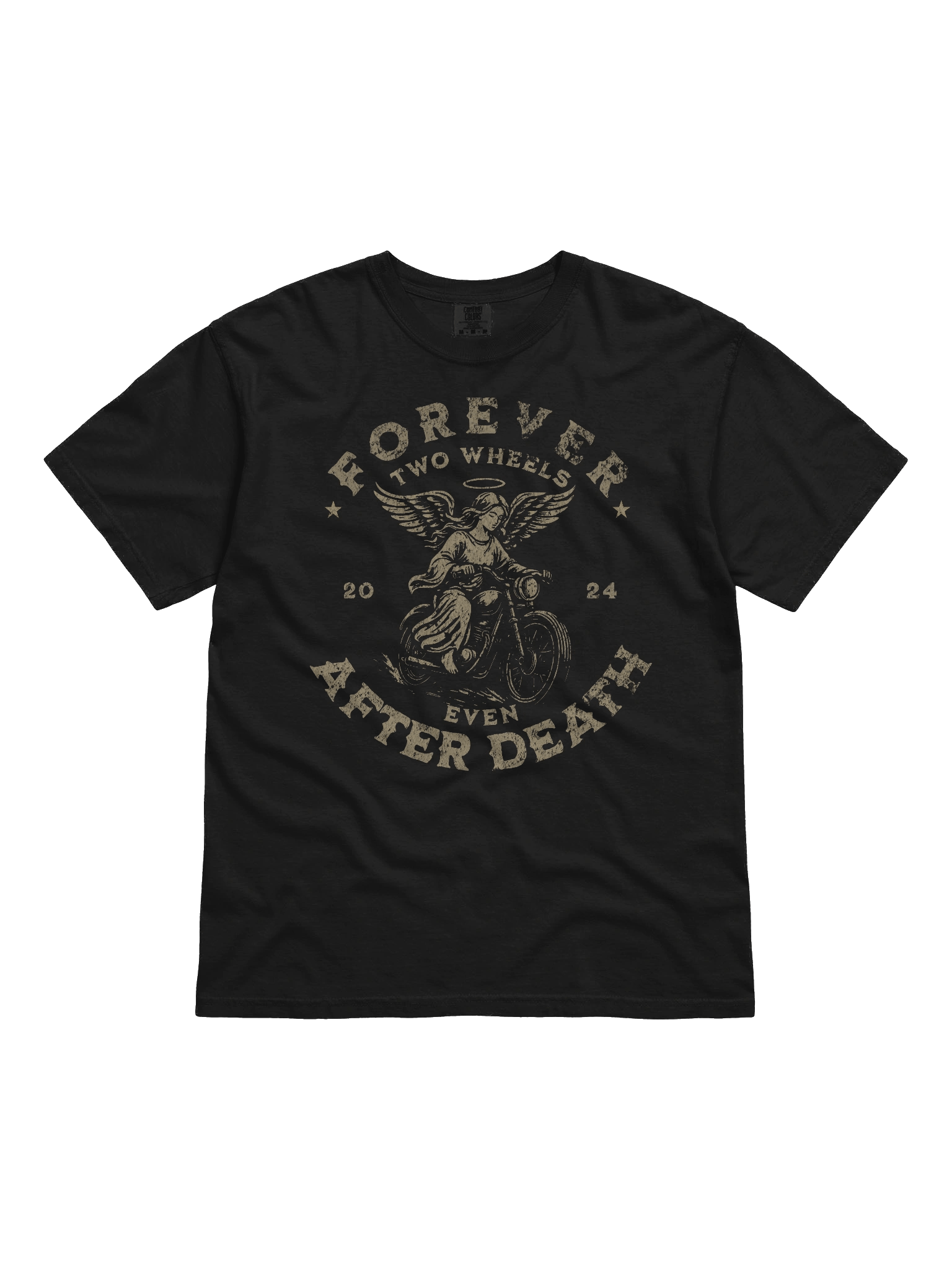 Throttle & Iron “Forever Two Wheels” Tee — After Death Edition product image (1)